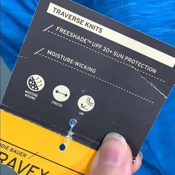 Eddie Bauer Womens T Shirt Traverse Knits Active Athletic Outdoor Blue 2XL - Picture 6 of 8